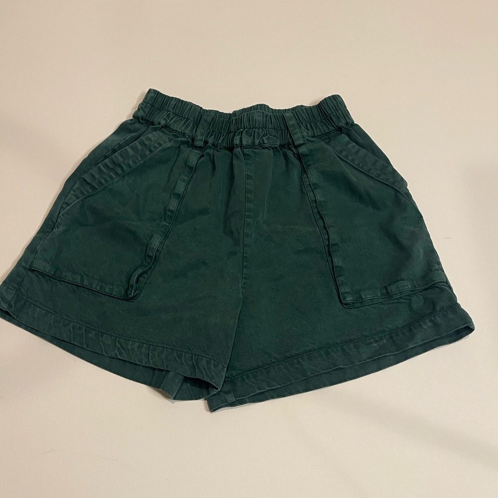 YFB Green Paper Bag Style Relaxed Fitted Women's Shorts